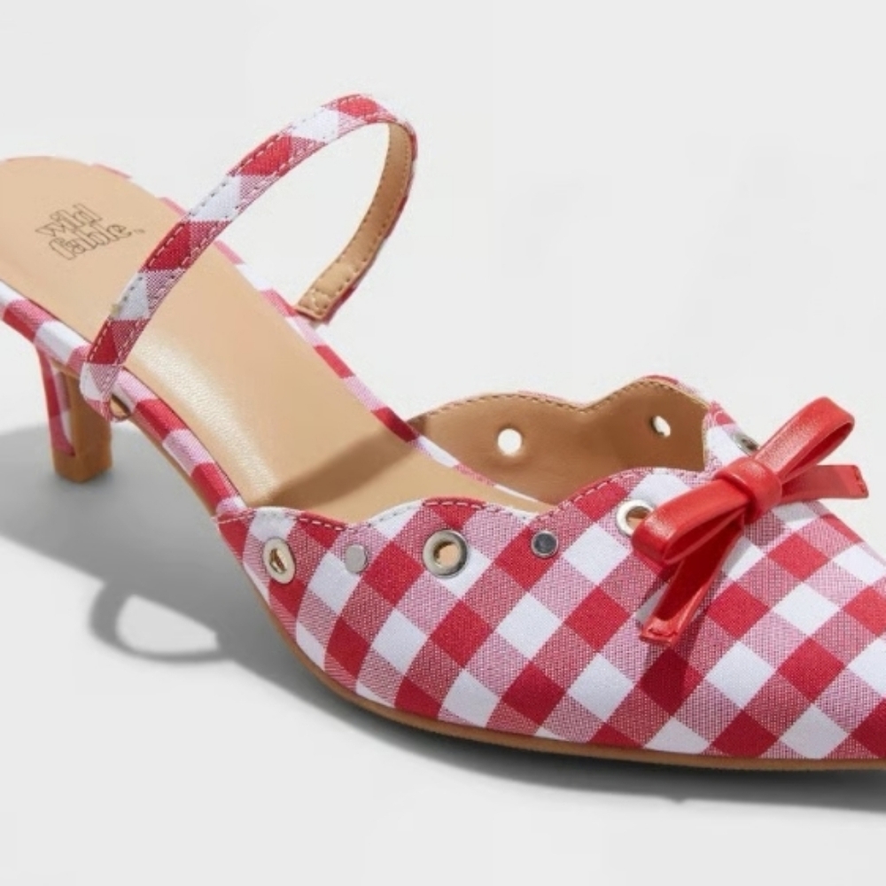 Wild Fable Red Gingham Women's Shoes - Picture 1 of 1